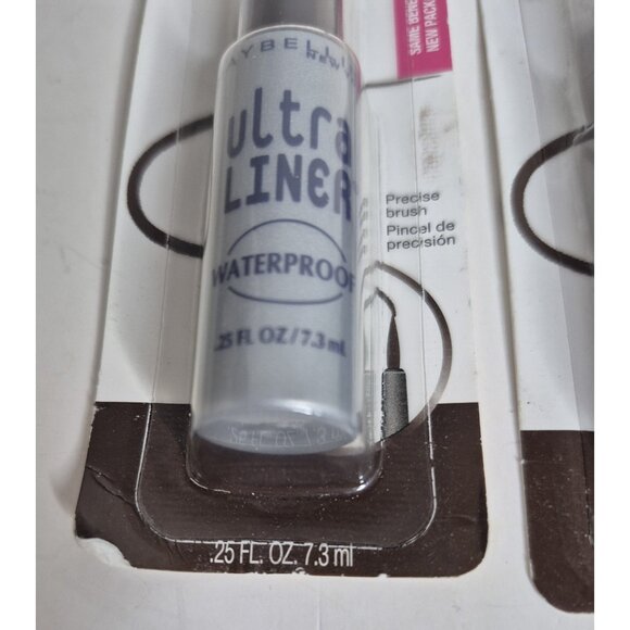 2 Maybelline Ultra Liner Liquid Eyeliner Waterproof #302 Dark Brown NEW! - Picture 5 of 6